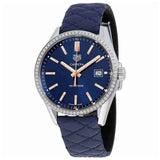 Tag Heuer Carrera Quartz Diamonds Blue Dial Blue Leather Strap Watch for Women - WAR1114.FC6391 Buy Now By Tag Heuer