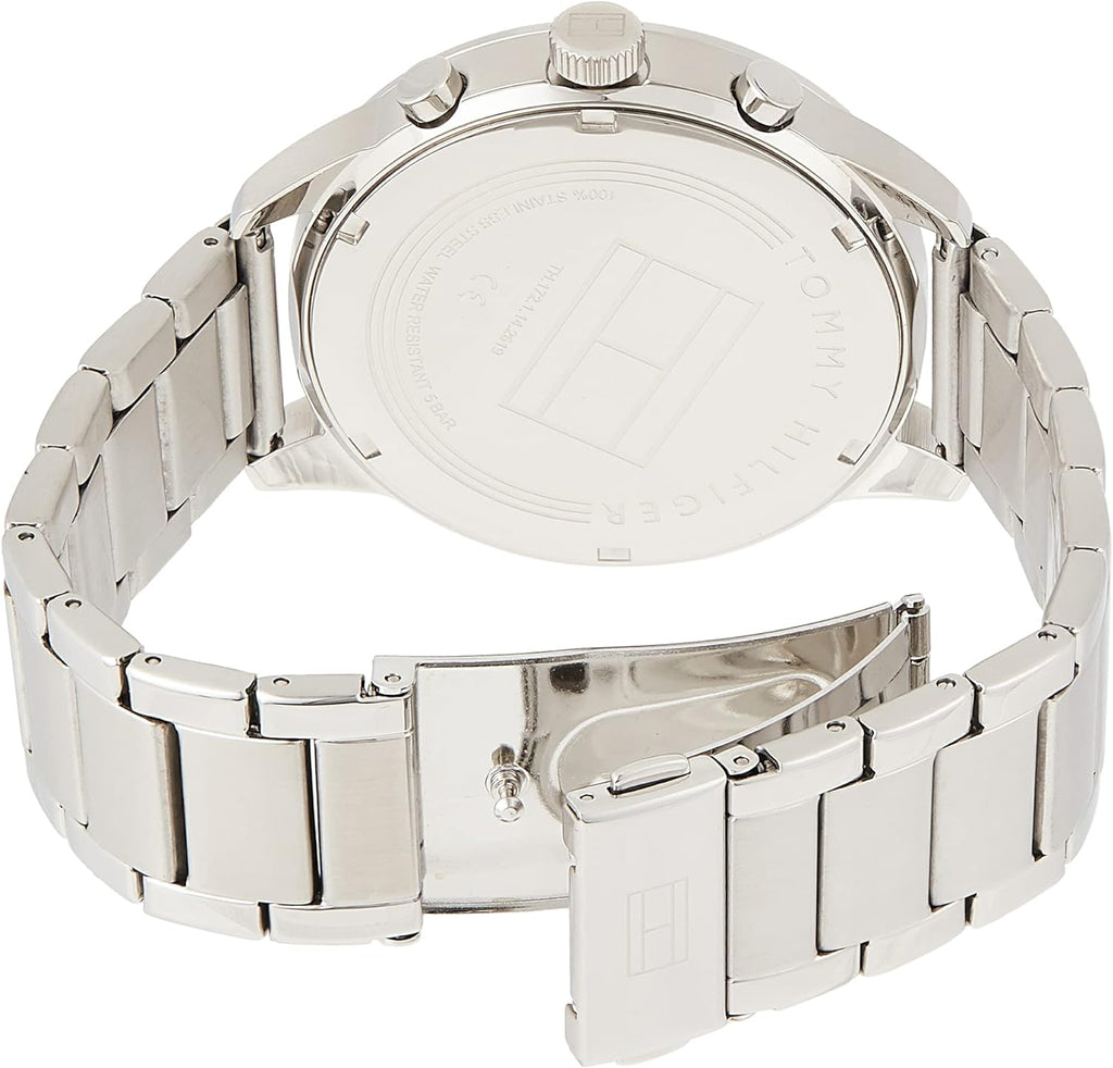 Tommy Hilfiger Chase Multifunction Blue Dial Silver Steel Strap Watch for Men - 1791575 Buy Now By Tommy Hilfiger