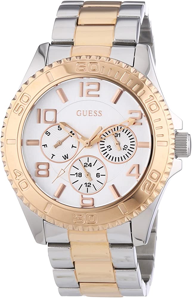 Guess BFF Multifunction Silver Dial Two Tone Steel Strap Watch for Women - W0231L5 Buy Now By Guess
