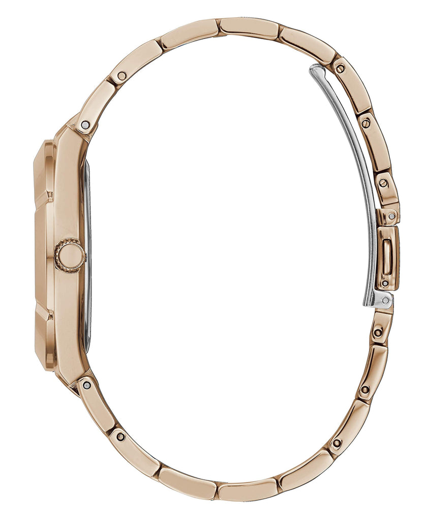 Guess Crystalline Diamonds Silver Dial Rose Gold Steel Strap Watch for Women - GW0114L3 Buy Now By Guess