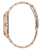 Guess Crystalline Diamonds Silver Dial Rose Gold Steel Strap Watch for Women - GW0114L3 Buy Now By Guess