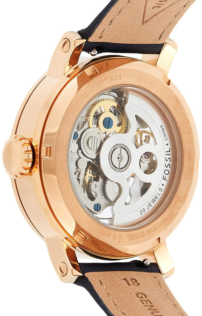 Fossil Original Boyfriend Skeleton White Dial Blue Leather Strap Watch for Women - ME3086 Buy Now By Fossil