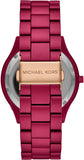 Michael Kors Slim Runway Red Dial Red Steel Strap Watch For Women - MK4505 Buy Now By Michael Kors