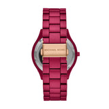 Michael Kors Slim Runway Red Dial Red Steel Strap Watch For Women - MK4505 Buy Now By Michael Kors