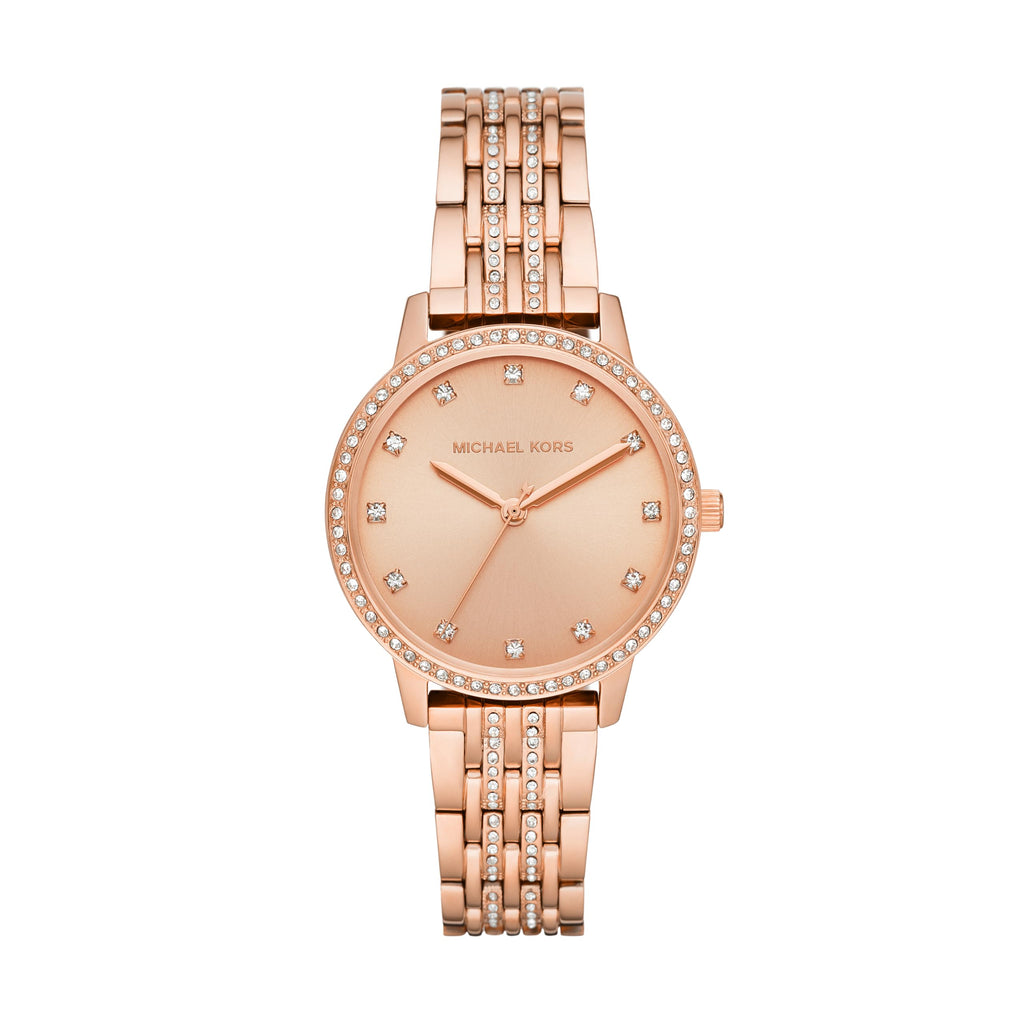 Michael Kors Melissa Three Hand Rose Gold Dial Rose Gold Steel Strap Watch For Women - MK4369 Buy Now By Michael Kors
