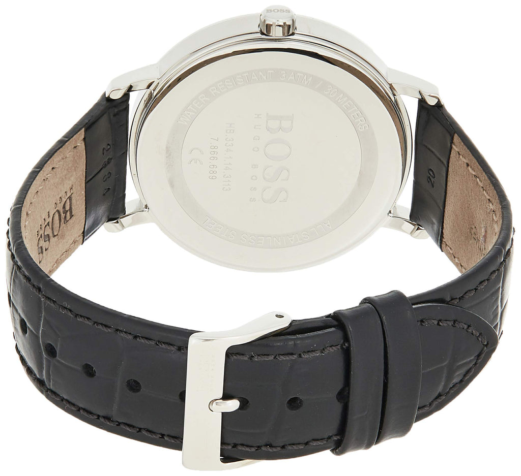 Hugo Boss Corporal Black Dial Black Leather Strap Watch for Men - 1513638 Buy Now By Hugo Boss