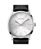 Calvin Klein Posh Silver Dial Black Leather Strap Watch for Men - K8Q311C6 Buy Now By Calvin Klein