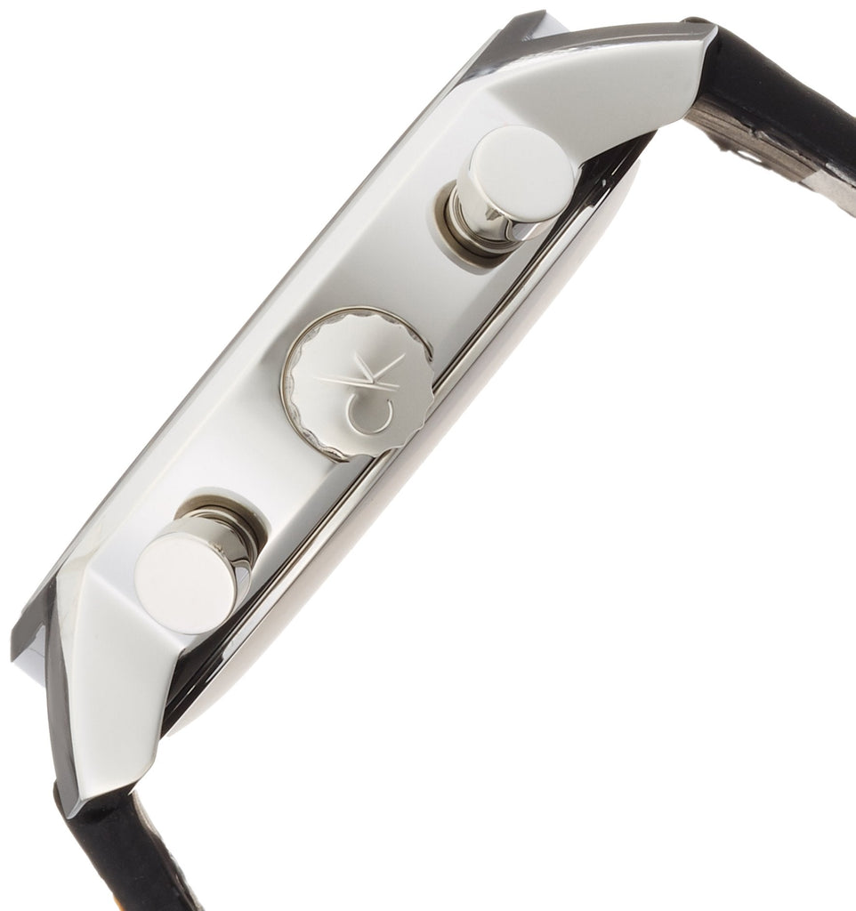 Calvin Klein City Chronograph Black Dial Black Leather Strap Watch for Men - K2G271C1 Buy Now By Calvin Klein