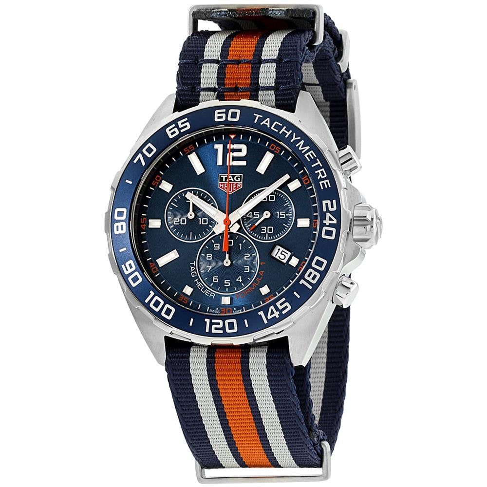 Tag Heuer Formula 1 Chronograph 43mm Blue Dial NATO Strap Watch for Men - CAZ1014.FC8196 Buy Now By Tag Heuer