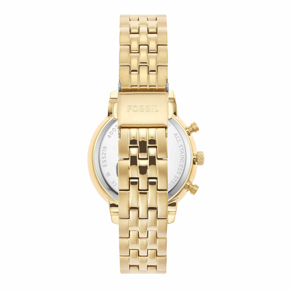Fossil Neutra Chronograph Gold Dial Gold Steel Strap Watch for Women - ES5219 Buy Now By Fossil