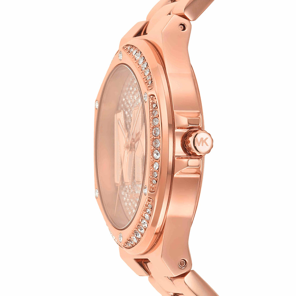 Michael Kors Lennox Three Hand Rose Gold Dial Rose Gold Steel Strap Watch For Women - MK7230 Buy Now By Michael Kors