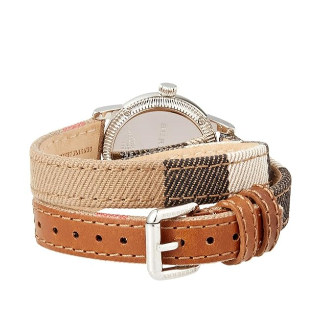 Burberry Utilitarian White Dial Multicolor Leather Strap Watch for Women - BU7849 Buy Now By Burberry