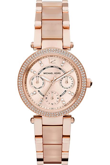 Michael Kors Parker Pink Dial Two Tone Steel Strap Watch for Women - MK5896 Buy Now By Michael Kors