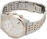 Emporio Armani Zeta Chronograph Quartz White Dial Two Tone Steel Strap Watch For Men - AR1998 Buy Now By Emporio Armani