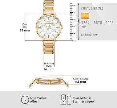 Michael Kors Addyson Three-Hand White Dial Gold Steel Strap Watch for Women - MK4712 Buy Now By Michael Kors