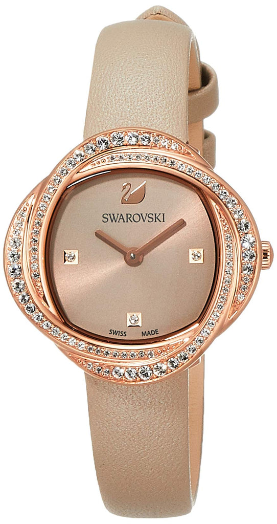 Swarovski Crystal Flower Grey Dial Grey Leather Strap Watch for for Women - 5552424 Buy Now By Swarovski