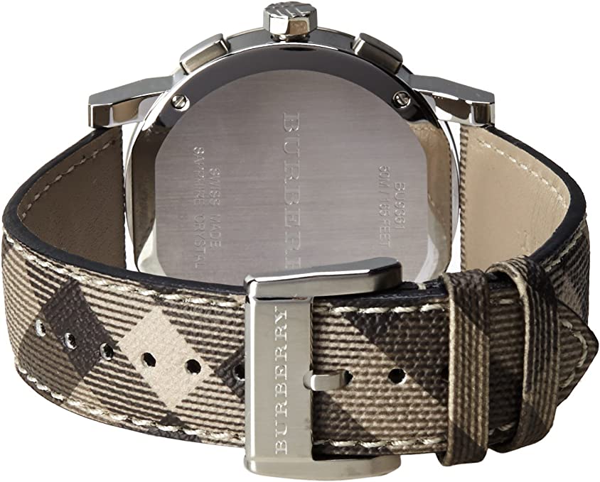 Burberry The City Beige Dial Chequered Brown Leather Strap Watch for Women - BU9029 Buy Now By Burberry