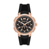 Michael Kors Sydney Pave Black Dial Black Silicone Strap Watch for Women - MK7245 Buy Now By Michael Kors