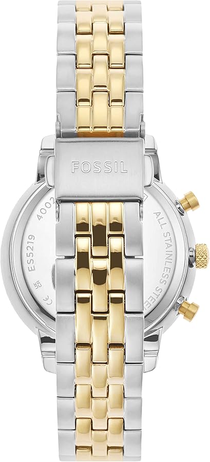Fossil Original Boyfriend Analog White Dial Two Tone Steel Strap Watch for Women - ES3746 Buy Now By Fossil