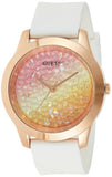 Guess Crush Crystals Gold Dial White Rubber Strap Watch for Women - W1223L3 Buy Now By Guess