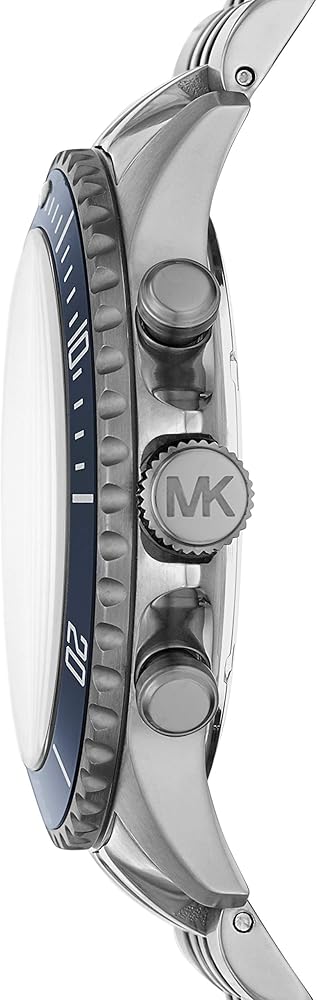 Michael Kors Bayville Chronograph Blue Dial Grey Steel Strap Watch For Men - MK8727 Buy Now By Michael Kors