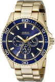 Guess Chaser Multifunction Blue Dial Gold Steel Strap Watch for Men - W0172G5 Buy Now By Guess