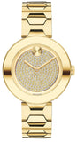 Movado Bold Crystal Gold Dial Gold Steel Strap Watch For Women - 3600492 Buy Now By Movado