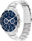 Tommy Hilfiger Jordan Chronograph Blue Dial Silver Steel Strap Watch For Men - 1792094 Buy Now By Tommy Hilfiger