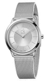Calvin Klein Minimal White Dial Silver Mesh Bracelet Watch for Men - K3M22126 Buy Now By Calvin Klein