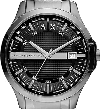 Armani Exchange Hampton Chronograph Black Dial Silver Steel Strap Watch For Men - AX2103 Buy Now By Armani Exchange