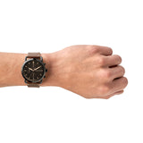 Fossil Commuter Chronograph Black Dial Brown Leather Strap Watch for Men - FS5403 Buy Now By Fossil