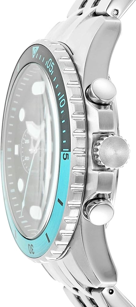 Fossil FB-01 Chronograph Black Dial Silver Steel Strap Watch for Men - FS5827 Buy Now By Fossil