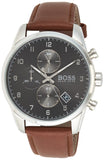 Hugo Boss Navigator Grey Dial Brown Leather Strap Watch for Men - 1513494 Buy Now By Hugo Boss