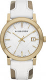 Burberry The City White Dial White Leather Strap Watch for Women - BU9015 Buy Now By Burberry