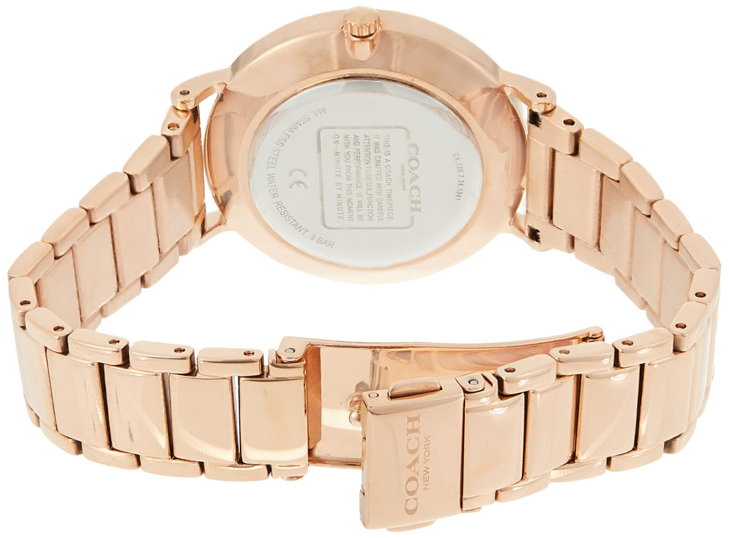 Coach Perry White Dial Rose Gold Steel Strap Watch for Women - 14503708 Buy Now By Coach