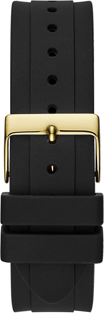 Guess Moonlight Crystals Silver Dial Black Silicone Strap Watch For Women - GW0257L1 Buy Now By Guess