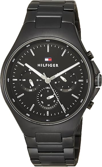 Tommy Hilfiger Justin Chronograph Black Dial Black Steel Strap Watch For Men - 1792055 Buy Now By Tommy Hilfiger