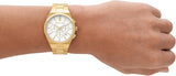 Michael Kors Lennox Chronograph White Dial Gold Steel Strap Watch For Men - MK9120 Buy Now By Michael Kors