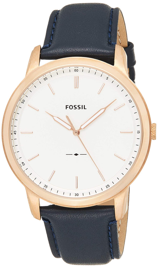 Fossil The Minimalist Slim White Dial Blue Leather Strap Watch for Men - FS5371 Buy Now By Fossil