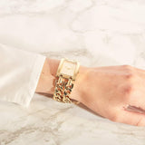 Guess Mod Heavy Metal Gold Dial Gold Steel Strap Watch For Women - W1117L2 Buy Now By Guess