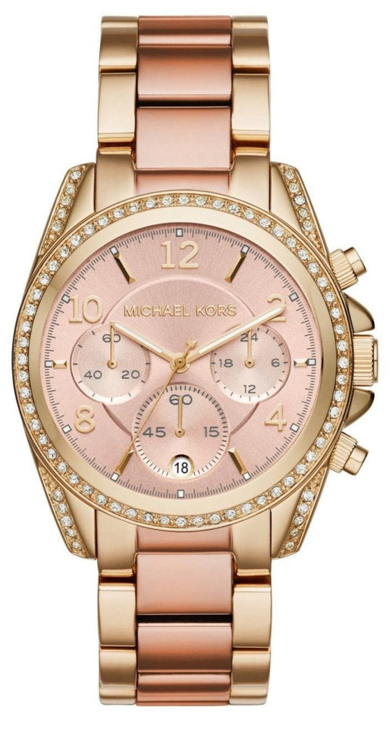 Michael Kors Blair Chronograph Rose Gold Dial Two Tone Steel Strap Watch for Women - MK6316 Buy Now By Michael Kors
