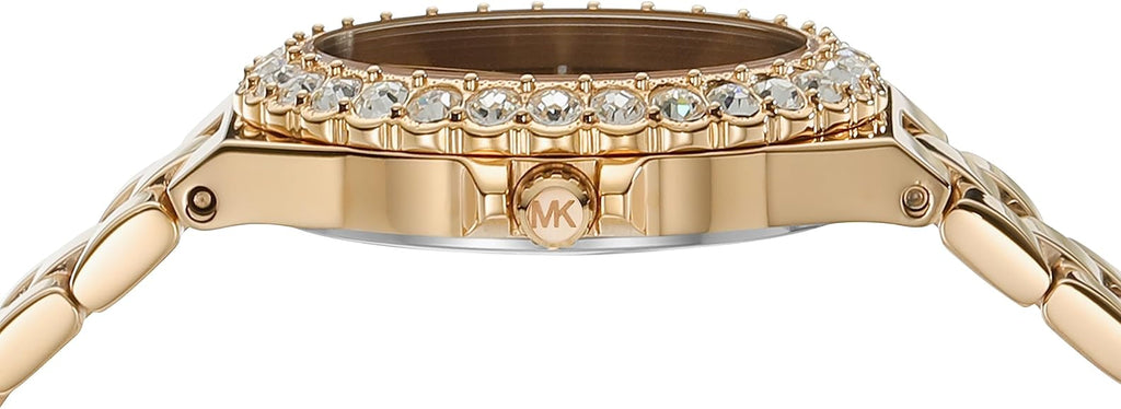 Michael Kors Lennox Quartz Green Dial Gold Steel Strap Watch For Women - MK7395 Buy Now By Michael Kors