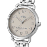 Coach Delancey Classic White Dial Silver Steel Strap Watch for Women - 14502260 Buy Now By Coach