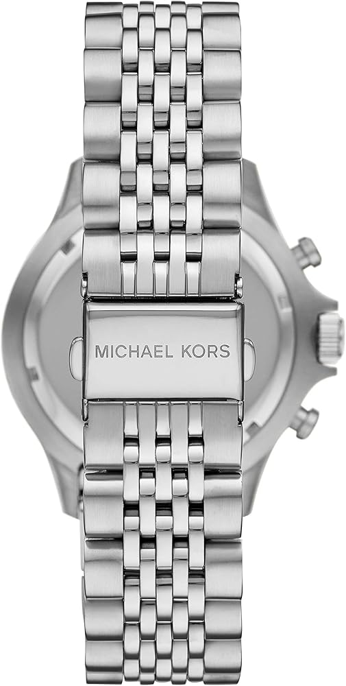 Michael Kors Bayville Chronograph Black Dial Silver Steel Strap Watch For Men - MK8725 Buy Now By Michael Kors