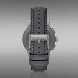 Burberry The City Chronograph Ion Plated Grey Dial Grey Leather Strap Watch for Men - BU9384 Buy Now By Burberry