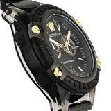 Versace Icon Active Chronograph Black Dial Black Steel Strap Watch for Men - VEZ700421 Buy Now By Versace