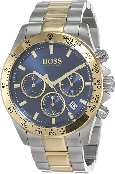 Hugo Boss Hero Blue Dial Two Tone Steel Strap Watch for Men - 1513767 Buy Now By Hugo Boss