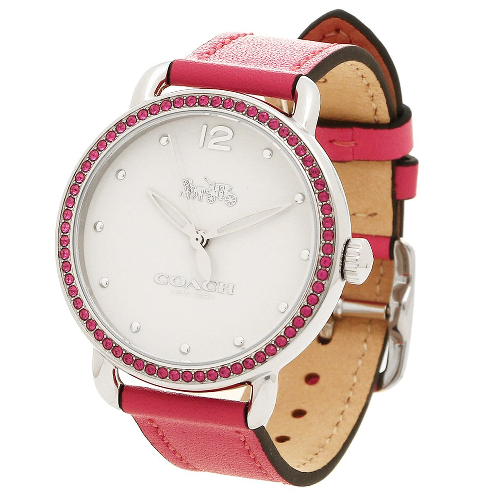 Coach Delancey White Dial Red Leather Strap Watch for Women - 14502879 Buy Now By Coach