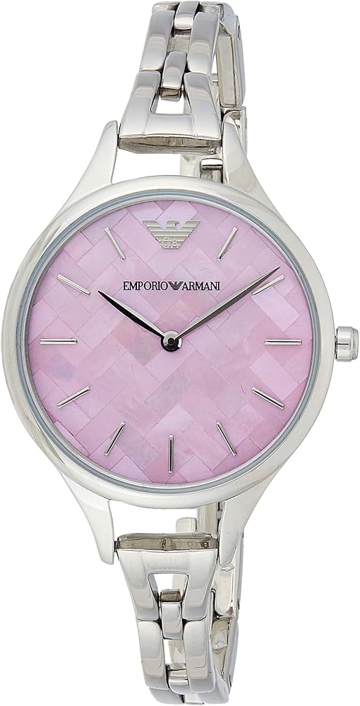 Emporio Armani Aurora Mother Of Pearl Purple Dial Silver Steel Strap Watch For Women - AR11122 Buy Now By Emporio Armani