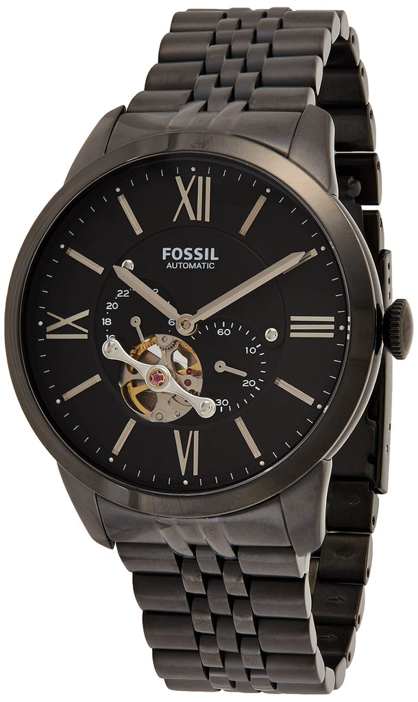 Fossil Townsman Multi Function Mechanical Black Dial Black Steel Strap Watch for Men - ME3062 Buy Now By Fossil